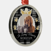 Bij het opslaan van geheugen | Black Pset Memorial Metalen Ornament (Rechts)