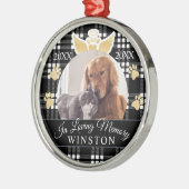 Bij het opslaan van geheugen | Black Pset Memorial Metalen Ornament (Links)