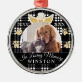 Bij het opslaan van geheugen | Black Pset Memorial Metalen Ornament (Voorkant)