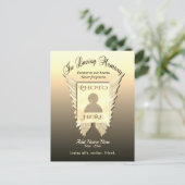 Bij het opslaan van geheugen briefkaart (Staand voorkant)