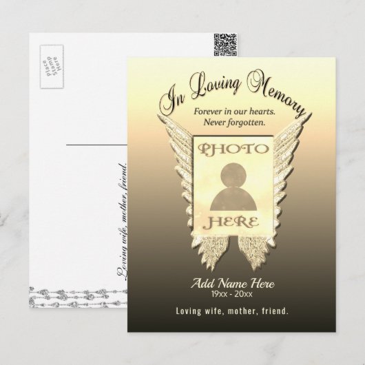 Bij het opslaan van geheugen briefkaart (Voorkant / Achterkant)