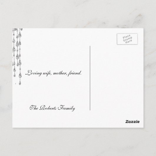 Bij het opslaan van geheugen briefkaart (Achterkant)