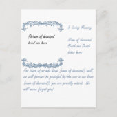 Bij het opslaan van geheugen briefkaart (Voorkant)