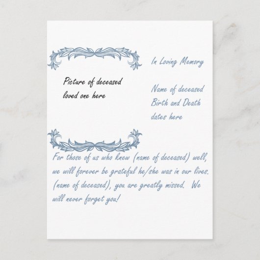 Bij het opslaan van geheugen briefkaart (Voorkant)