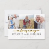 Bij het opslaan van geheugen | Drie foto's Vreemd  Bedankkaart (Voorkant)