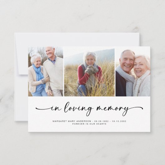 Bij het opslaan van geheugen | Drie foto's Vreemd  Bedankkaart (Voorkant)