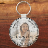 Bij het opslaan van geheugen | Elegant Memorial |  Sleutelhanger (Voorkant)