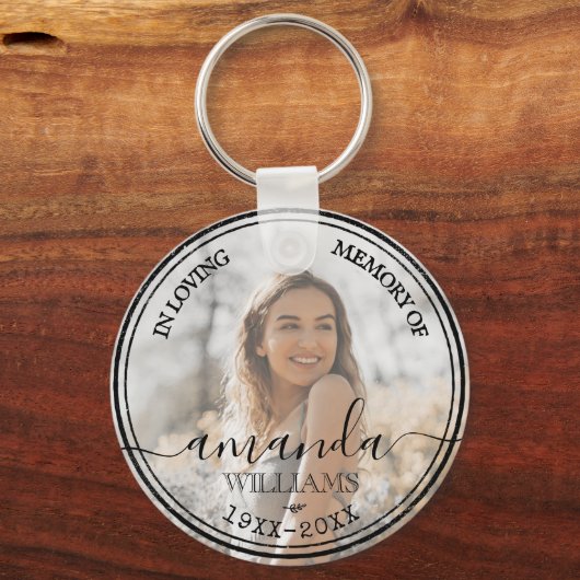 Bij het opslaan van geheugen | Elegant Memorial | Sleutelhanger (Voorkant)