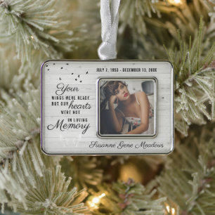 Bij het opslaan van geheugen   Foto Collage Quote  Verzilverd Omlijst Ornament