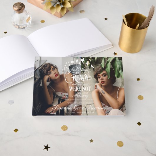 Bij het opslaan van geheugen | Foto Funeral Memori Gastenboek (Voorkant open)