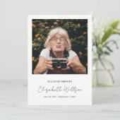 Bij het opslaan van geheugen | Foto Funeral Memori Kaart (Staand voorkant)