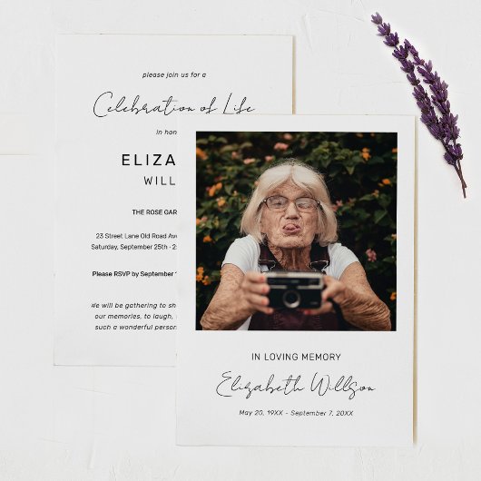 Bij het opslaan van geheugen | Foto Funeral Memori Kaart