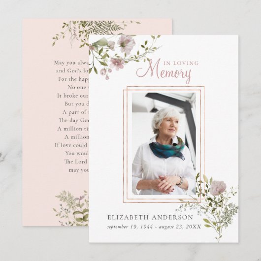 Bij het opslaan van geheugen | Foto Funeral Prayer (Voorkant / Achterkant)