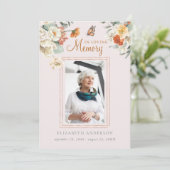 Bij het opslaan van geheugen | Foto Funeral Prayer Kaart (Staand voorkant)