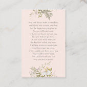 Bij het opslaan van geheugen | Foto Funeral Prayer Visitekaartje (Achterkant)