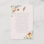 Bij het opslaan van geheugen | Foto Funeral Prayer Visitekaartje (Achterkant)