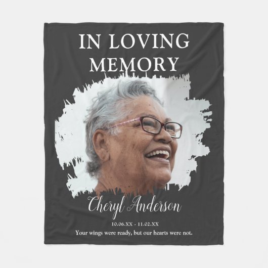 Bij het opslaan van geheugen | Foto Memorial Fleece Deken (Voorkant)