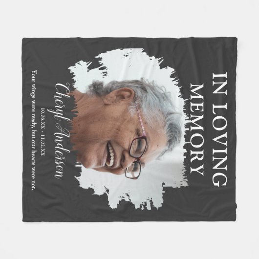 Bij het opslaan van geheugen | Foto Memorial Fleece Deken (Voorkant (Horizontaal))