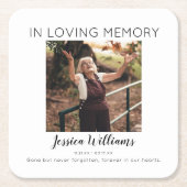 Bij het opslaan van geheugen | Foto Memorial Kartonnen Onderzetters (Voorkant)