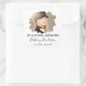 Bij het opslaan van geheugen | Foto Memorial Squar Vierkante Sticker (Tas)