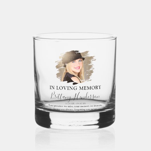 Bij het opslaan van geheugen | Foto Memorial Whisky Glas (Voorkant)