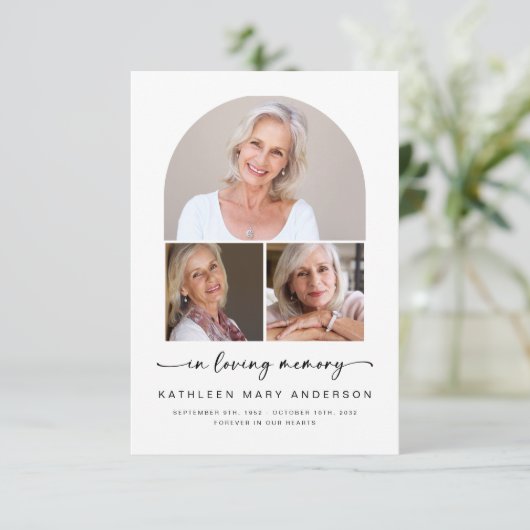 Bij het opslaan van geheugen | FotoArch Funeral Sy Bedankkaart (Staand voorkant)