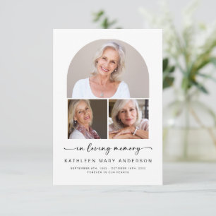 Bij het opslaan van geheugen   FotoArch Funeral Sy Bedankkaart