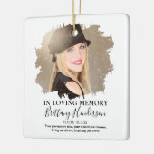 Bij het opslaan van geheugen | Fotoherdenkingskers Keramisch Ornament (Links)