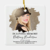 Bij het opslaan van geheugen | Fotoherdenkingskers Keramisch Ornament (Voorkant)