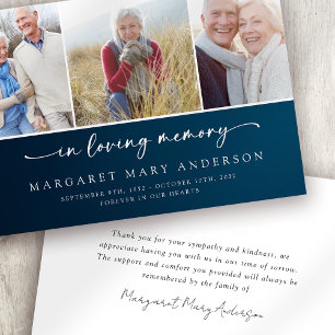 Bij het opslaan van geheugen   Foto's van de marin Bedankkaart