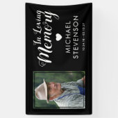 Bij het opslaan van geheugen | Funeral Memorial Fo Spandoek (Verticaal)