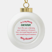 Bij het opslaan van geheugen keramische bal ornament (Voorkant)