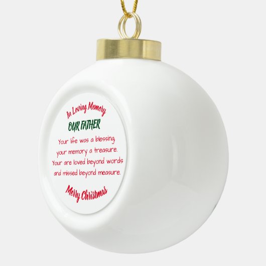 Bij het opslaan van geheugen keramische bal ornament (Rechts)