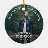 Bij het opslaan van geheugen | Kerstherdenkingsfot Keramisch Ornament (Voorkant)