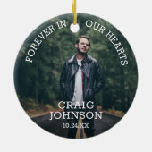 Bij het opslaan van geheugen | Kerstherdenkingsfot Keramisch Ornament (Achterkant)