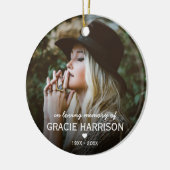 Bij het opslaan van geheugen | Kerstkever 2 Foto Keramisch Ornament (Links)