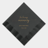 Bij het opslaan van geheugen | Memorial Funeral va Folie Servetten (Rechts)