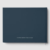 Bij het opslaan van geheugen | Navy Blue Modern Me Gastenboek (Achterkant)