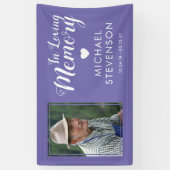 Bij het opslaan van geheugen | Paarse Memorial Fot Spandoek (Verticaal)