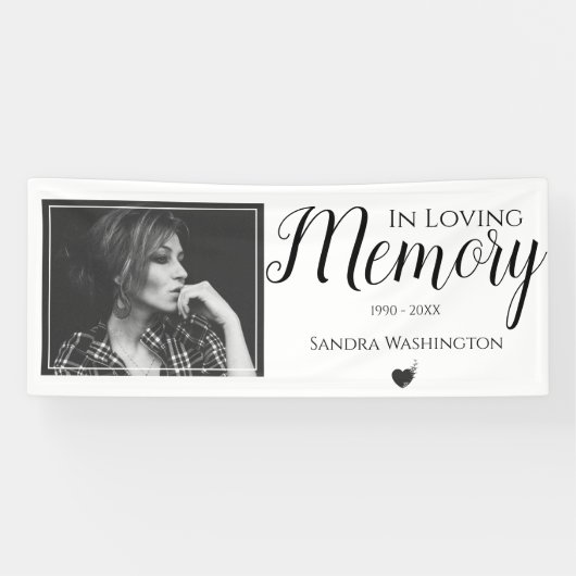 Bij het opslaan van geheugen | Photo Memorial Serv Spandoek (Horizontaal)