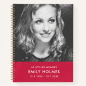 Bij het opslaan van geheugen | Roze herdenkingsfot Notitieboek (Voorkant)