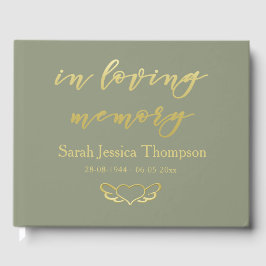 Bij het opslaan van geheugen | Sage- en goudboekje Gastenboek