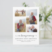 Bij het opslaan van geheugen | Vier foto's begrafe Kaart (Staand voorkant)