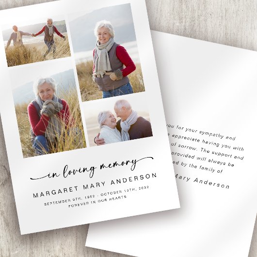 Bij het opslaan van geheugen | Vier foto's Vreemd  Bedankkaart