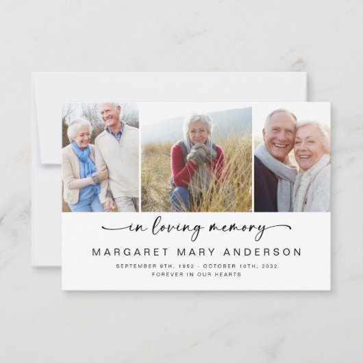 Bij het opslaan van geheugen | Vier foto's Vreemd  Bedankkaart (Voorkant)