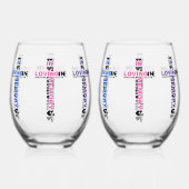 Bij het opslaan van geheugen wijnglas zonder voet (Achterkant)