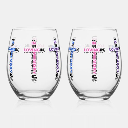 Bij het opslaan van geheugen wijnglas zonder voet (Voorkant)