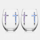 Bij het opslaan van geheugen wijnglas zonder voet (Rechts)