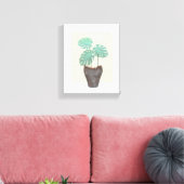 Bij het raam Monstera Plant in vaas Canvas Afdruk (Insitu (Woonkamer))