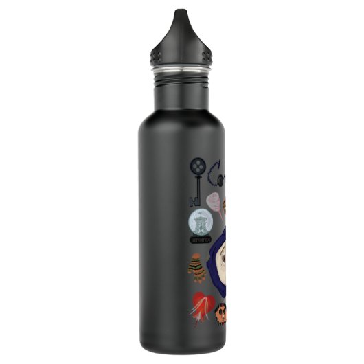 Bij het roze paleis patroon van onderdelen waterfles  (Links)